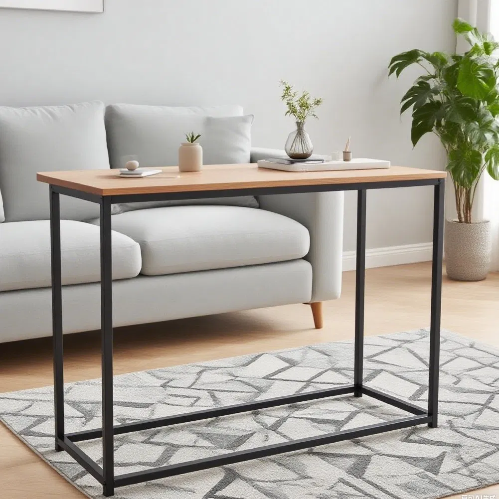 Factory Wholesale Simple Modern Console Table Square Metal Frame Dining Table for Home&Hotel