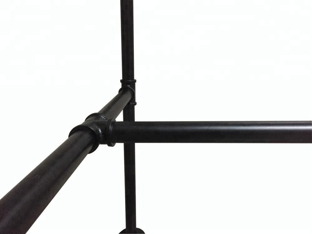 DIY Industrial Coffee Table with Black Cast Iron Pipes