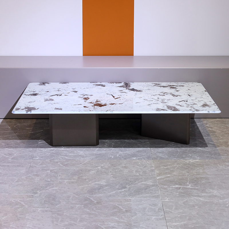 Wholesale Luxury Modern Coffee Tables Glass &amp; Sintered Stone for Office Home