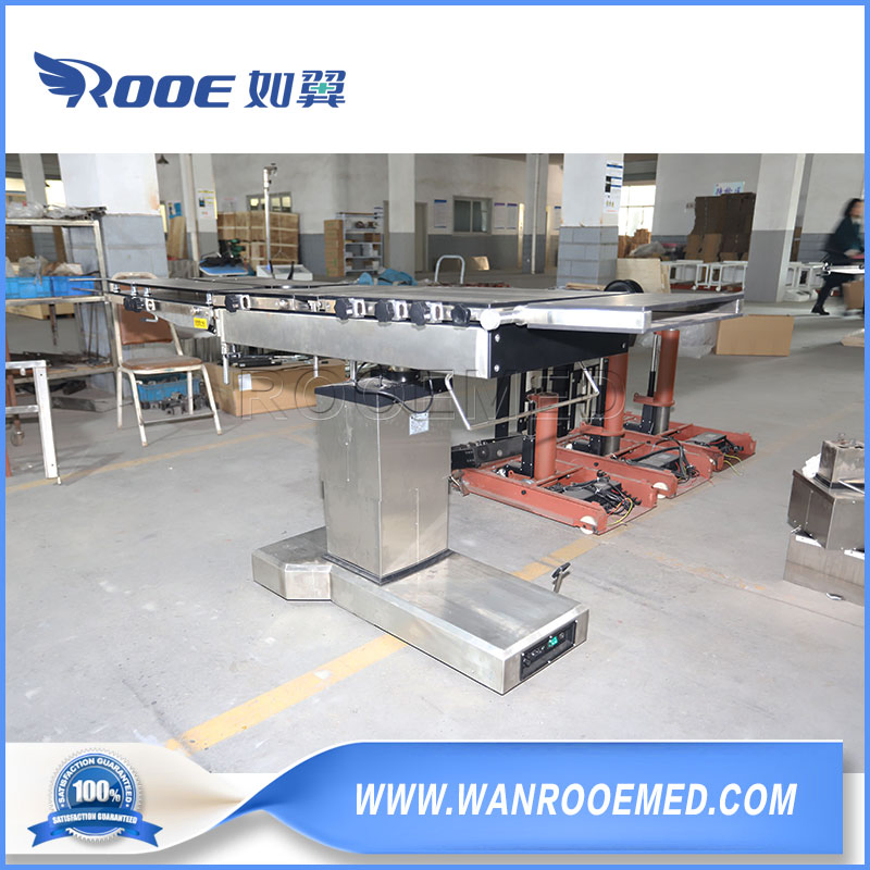 Operation Room T-Base 55cm Widened Countertop Electric Remote Control Surgical Table with Back Lift up