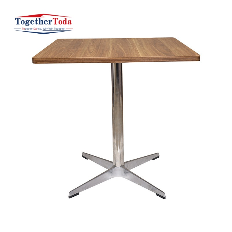 High-End Retro Industrial Style Wooden Customizable Commercial Restaurant Coffee Shop Bar Negotiation Dining Table