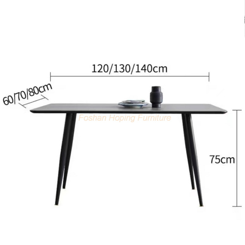 Hoping Factory Modern Southeast Asia Design Extendable Dining Room Table Slate Top Furniture Kitchen Set Dining Room Furniture MDF Top Effect Paper Dining Table