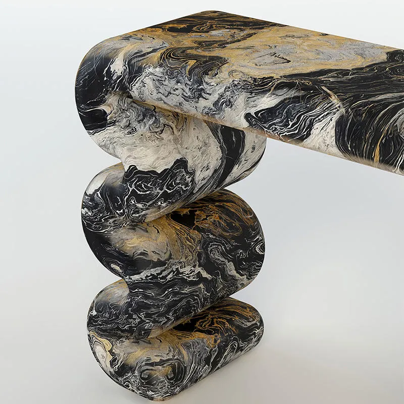 Marble Console Table Detail 6