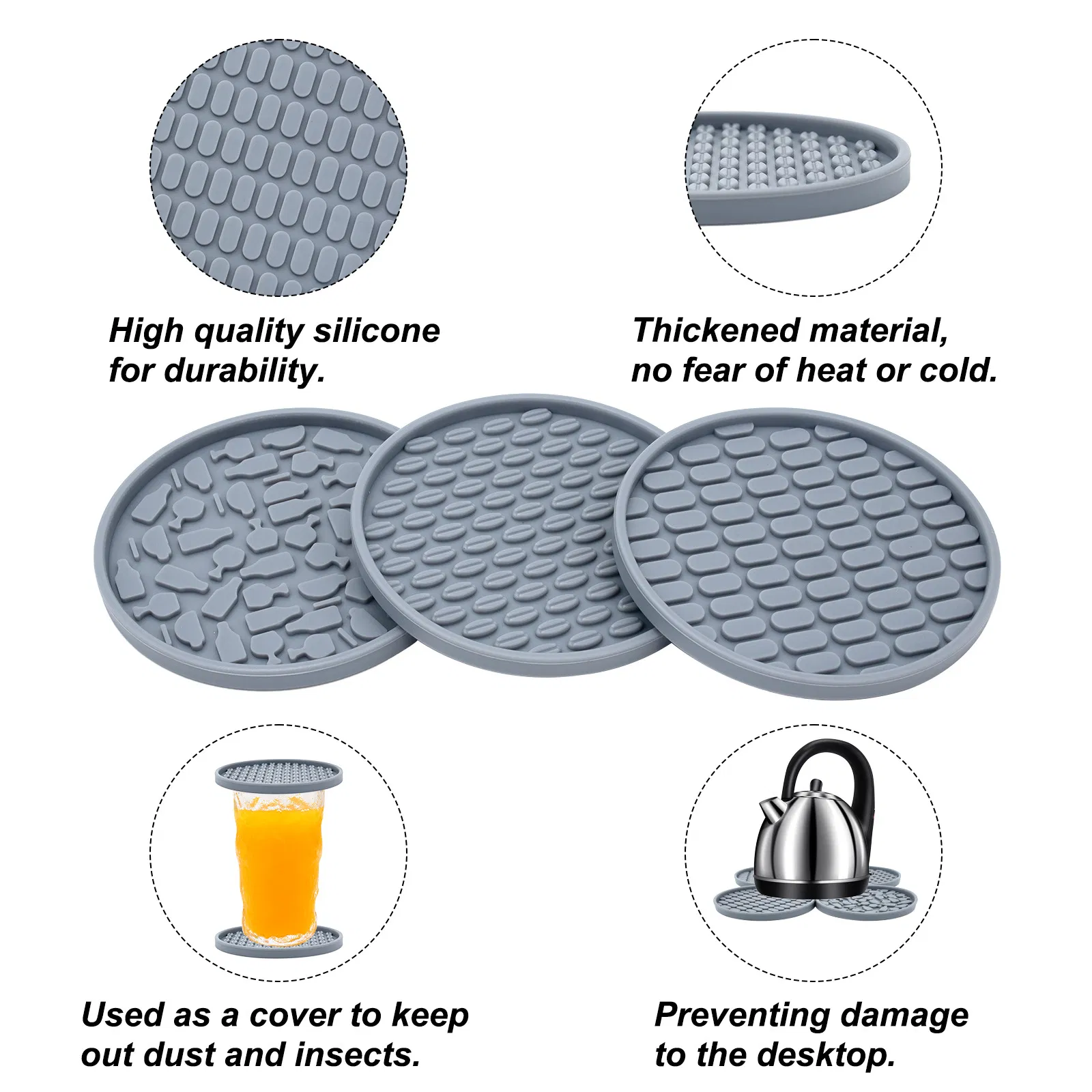 Silicone Coaster Set 8