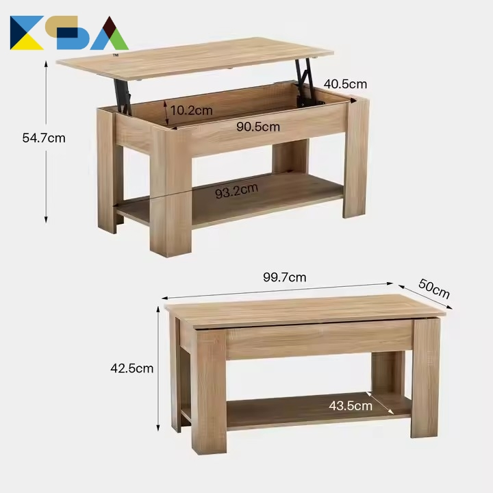 Living Room Furniture Extendable Lift up Center Table Multifunctional Lift Top Coffee Table with Storage