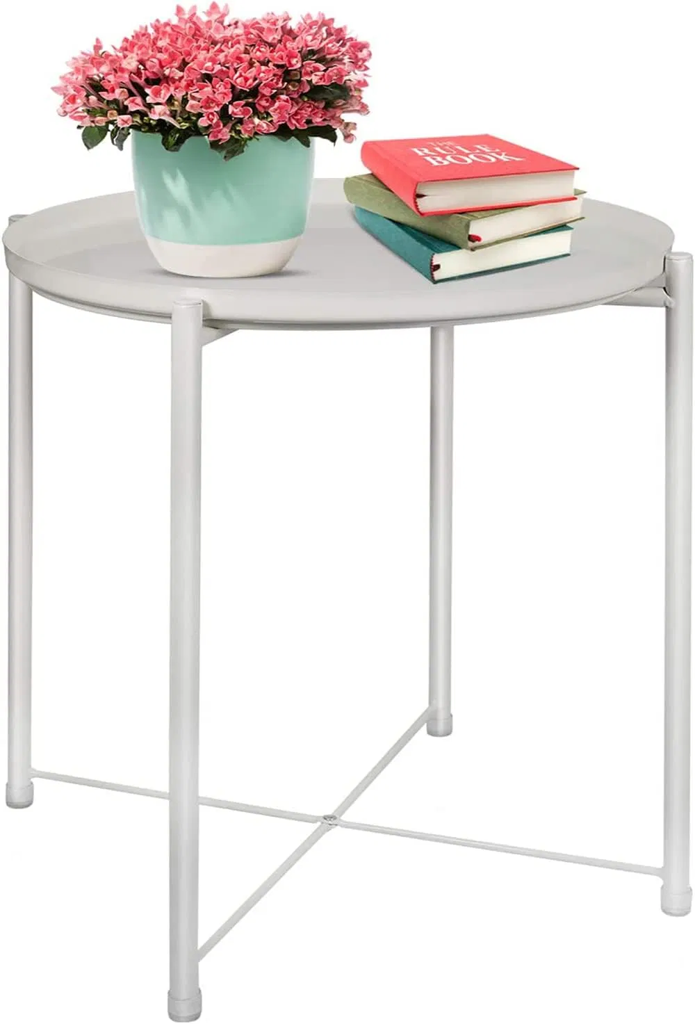 Stylish Lightweight Side Table with Sturdy Frame Ideal for Bedroom, Patio and Small Apartment Decor