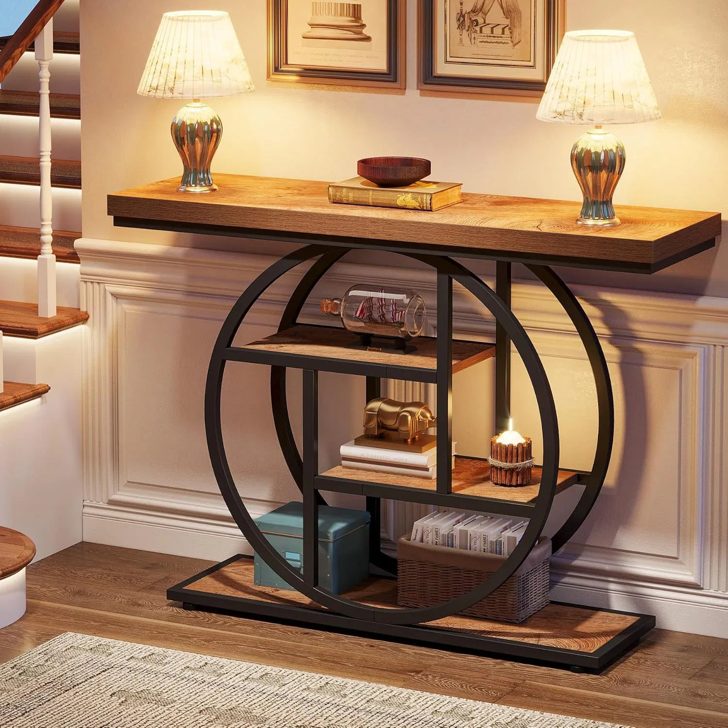 Cross-Border Entryway Console Table for Home Wall-Mounted Storage Rack