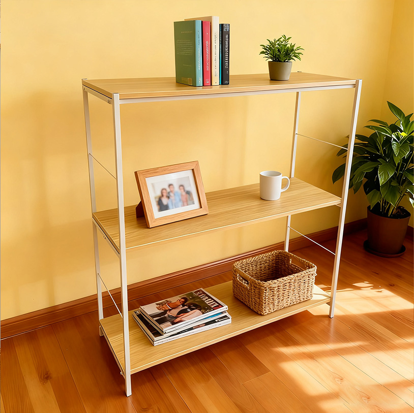 Factory Made Simple Stylish Storage Shelves Narrow Entrance Side Console 3-Tier Industrial Entryway Table for Hallway Living Room Office
