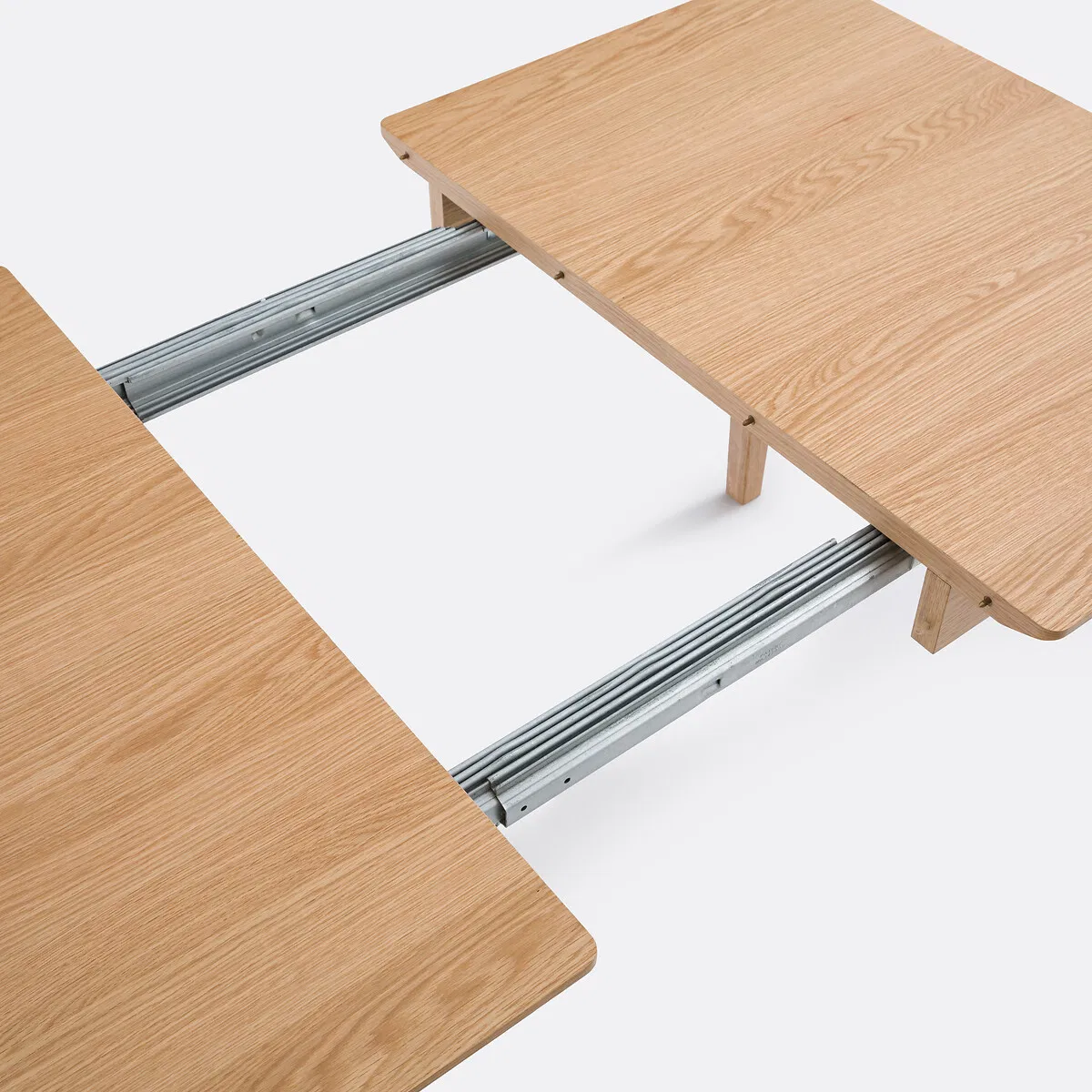 Multifunctional Scandinavian Extendable Solid Oak Wood Dinner Table for Dining Room