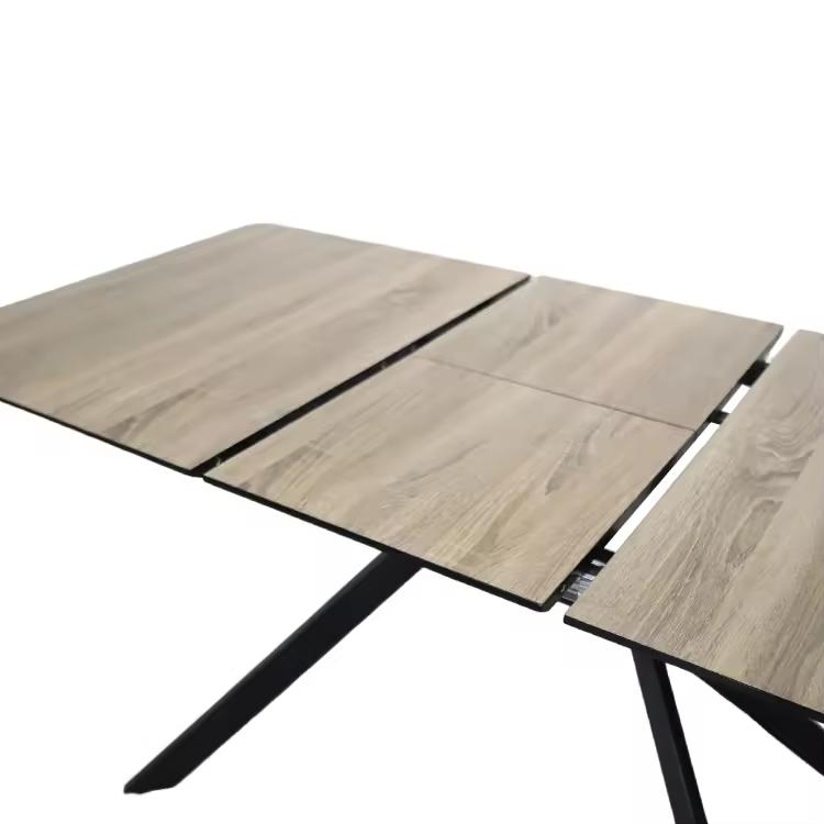 Dining Room 6 Seater Dining Table Set MDF Top Extendable Dining Table