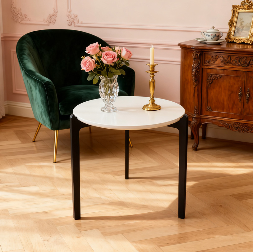 Nesting Tables Set of 3 Stackable Round End Table Side Table for Small Space Living Room Bedroom