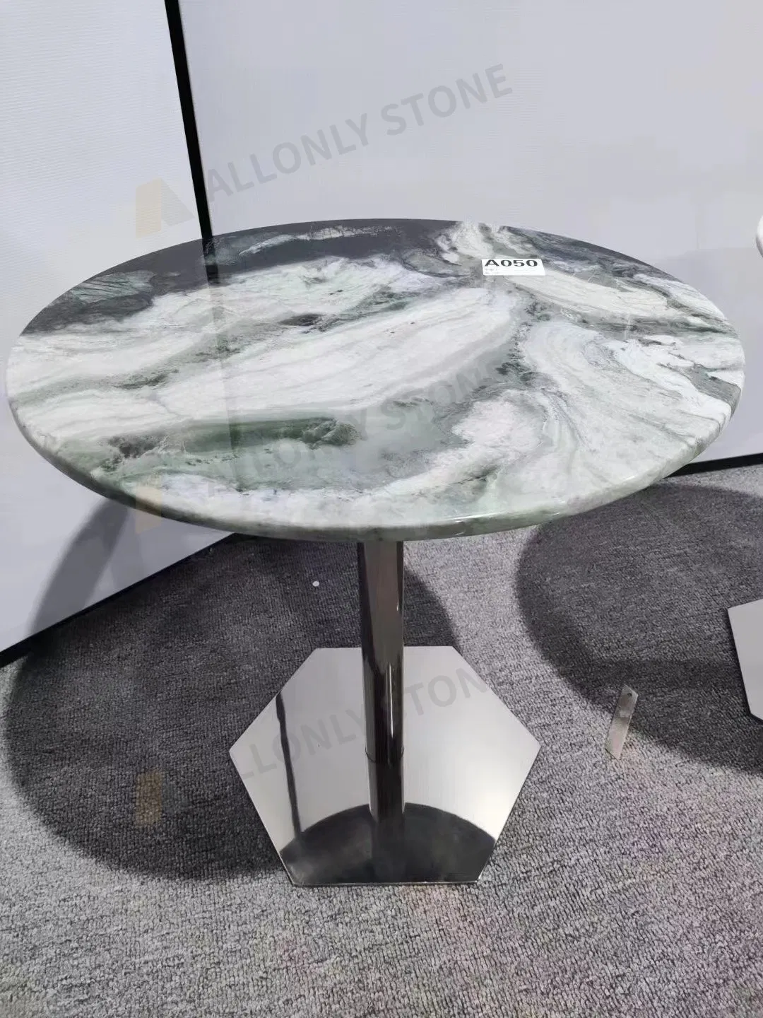 Bedside Sofa Small Accent Living Room Furniture Modern Marble Coffee Side Table with Stainless Leg