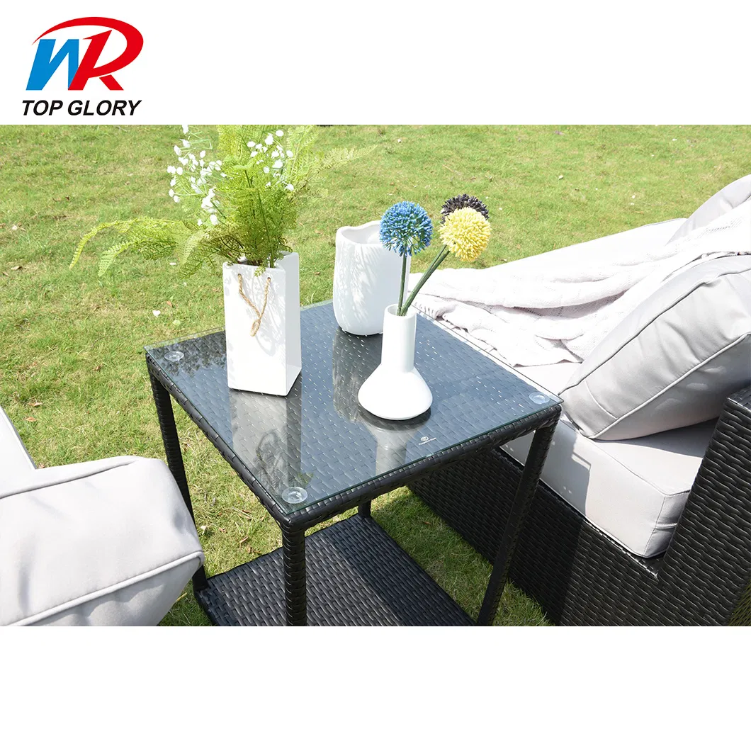 New Design Outdoor Waterproof Rattan Garden Patio Side Table