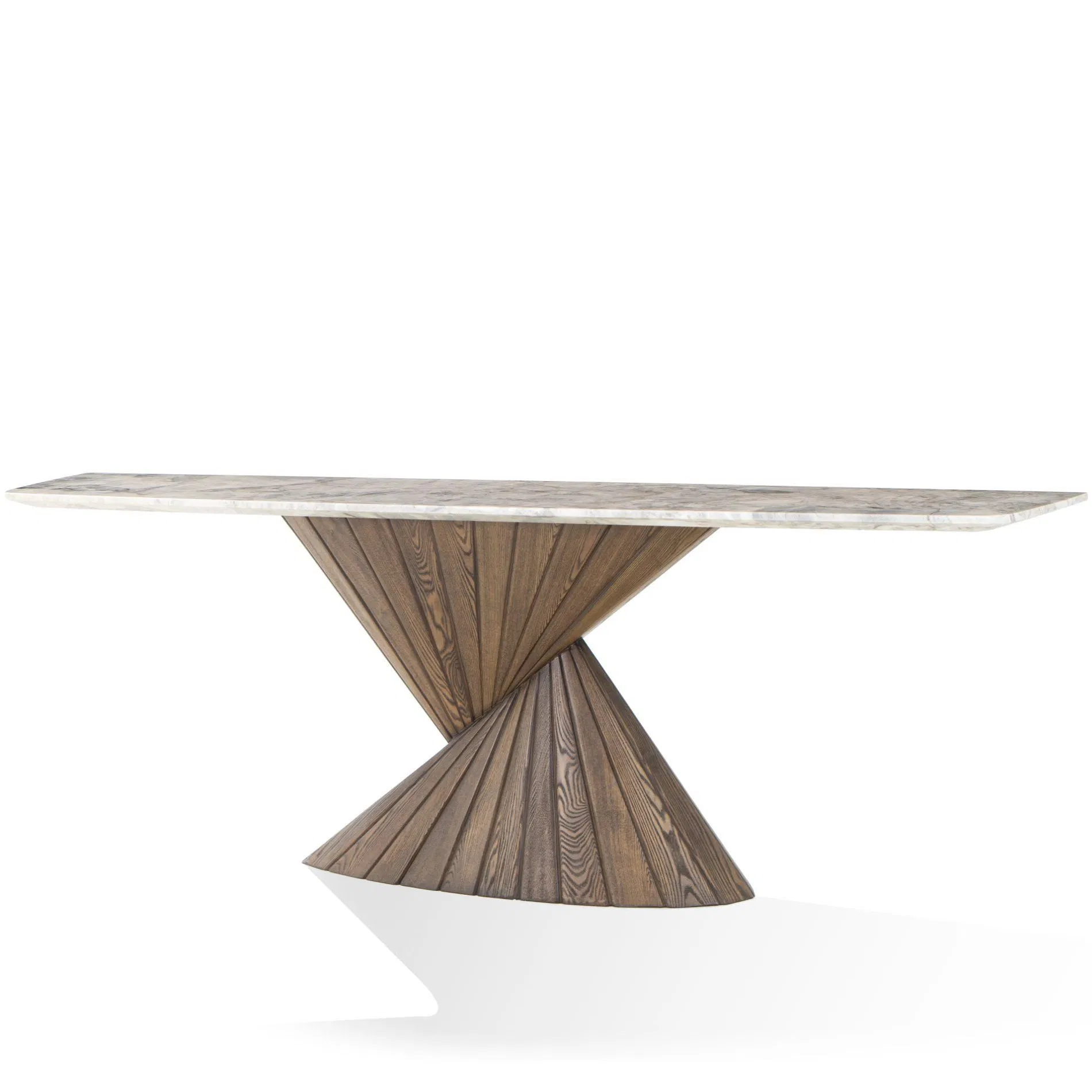 CS Home China Supplier Customized Natural Marble Wood Dining Living Console Table