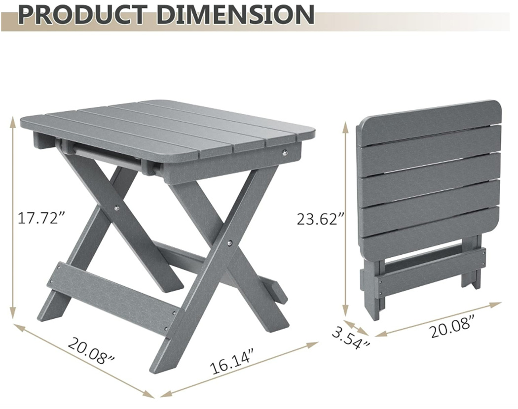 Outdoor Garden Foldable Side Table Patio End Table