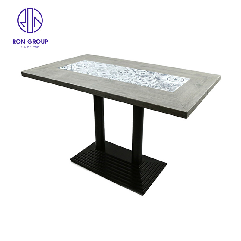 Wholesales Price Ceramic Dining Table Furniture Outdoor Rectangle Table for Hotel Restaurant Wedding