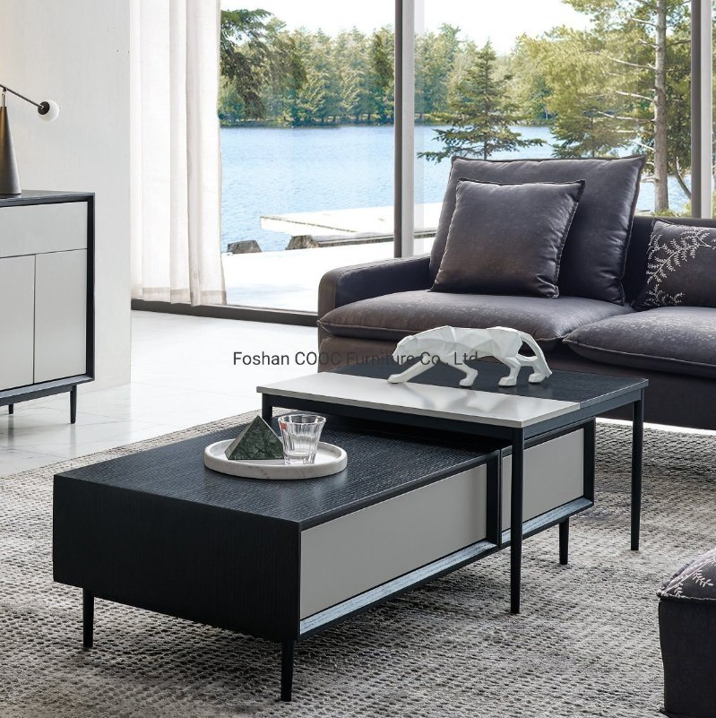 Modern Living Room Wood TV Cabinets Design High End Contemporary Style Coffee Table and TV Stand Cabinet Set