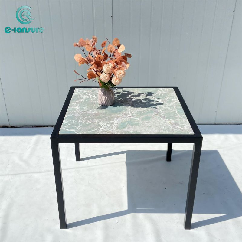 Simple Hot Sale Outdoor Garden Table Series Square Luxury Marble Dining Table for Home and Outdoor