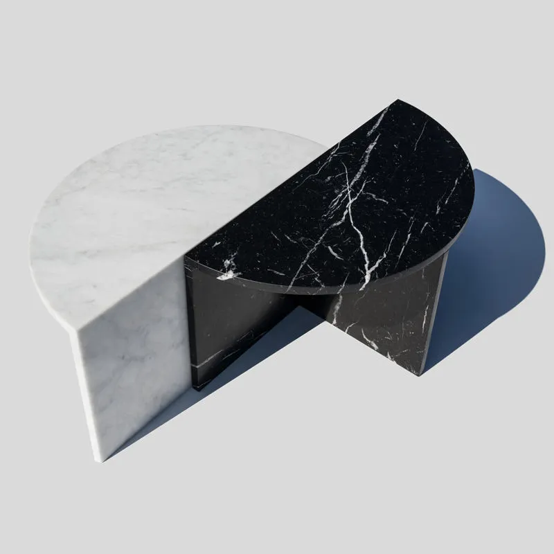 White Marble Side Table