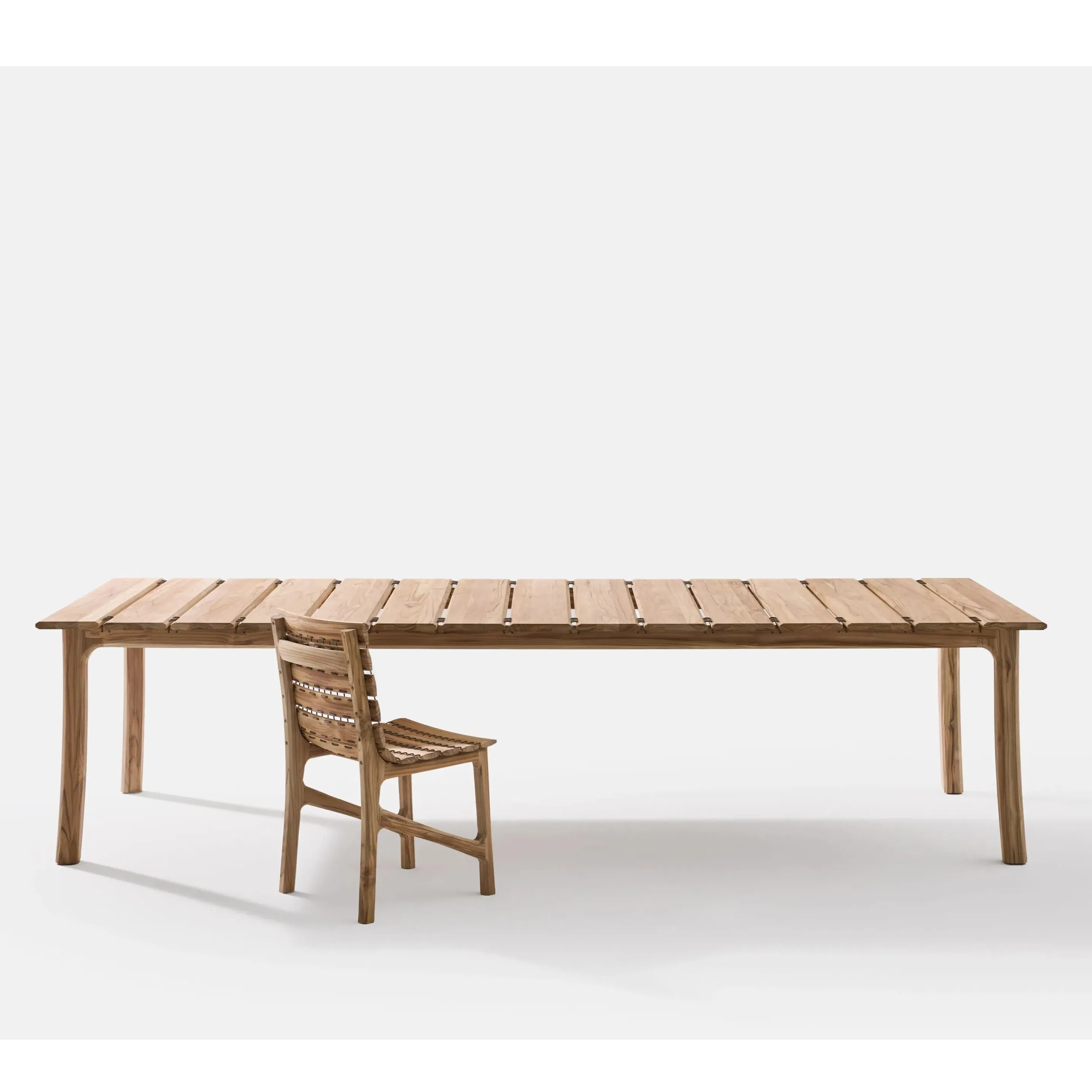 High-End Design Outdoor Wooden Balcony Furniture Garden Teak Dining Table