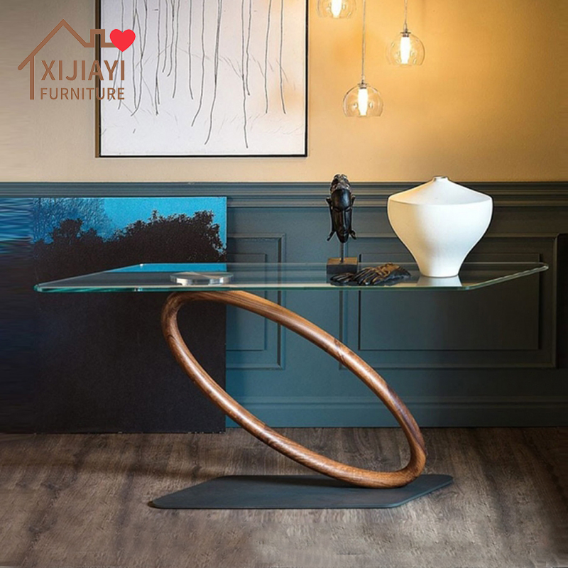 Xijiayi Customized Iron and Glass Console Table for Your Specific Dimension Requirements.