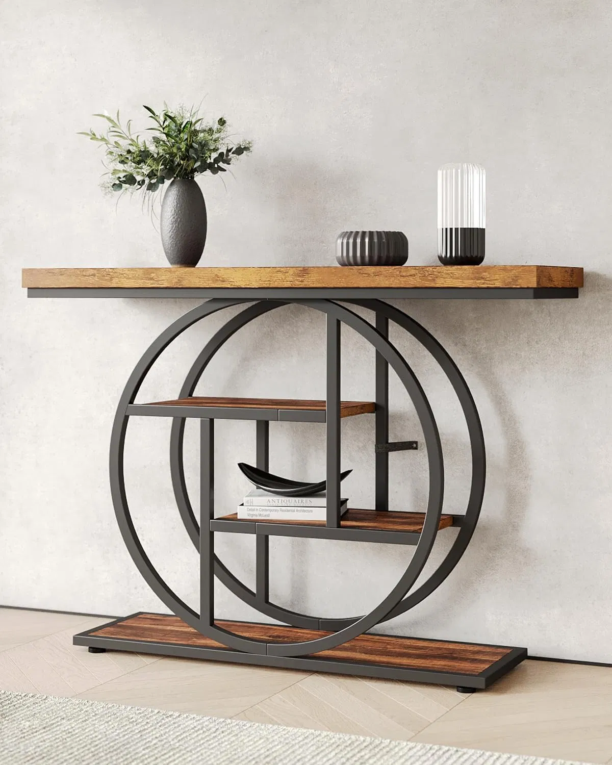 Cycle Round Design Console Table 4-Tier Entryway Table