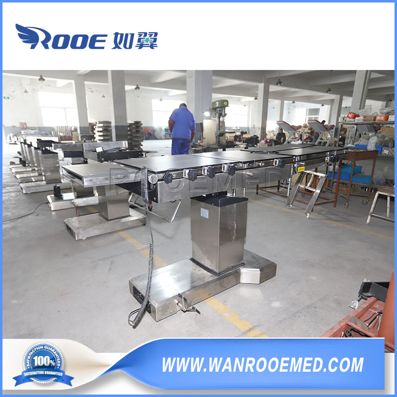 Operation Room T-Base 55cm Widened Countertop Electric Remote Control Surgical Table with Back Lift up