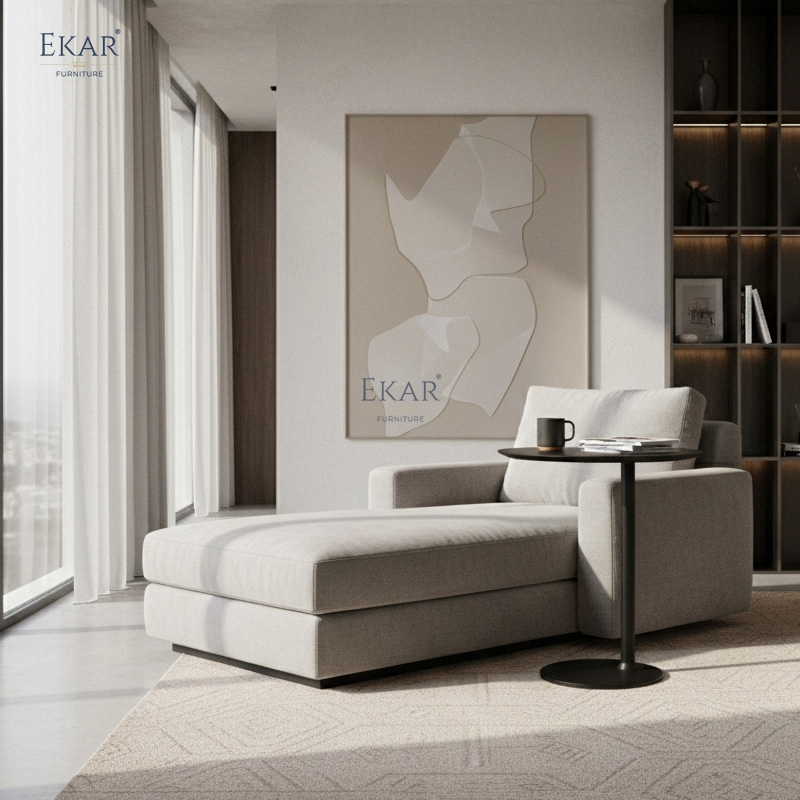 Modern Solid Wood Side Table High-End Living Room Side Table Furniture - Customizable Factory Hotel/Villa Living Room Accent Table Ekar Furniture