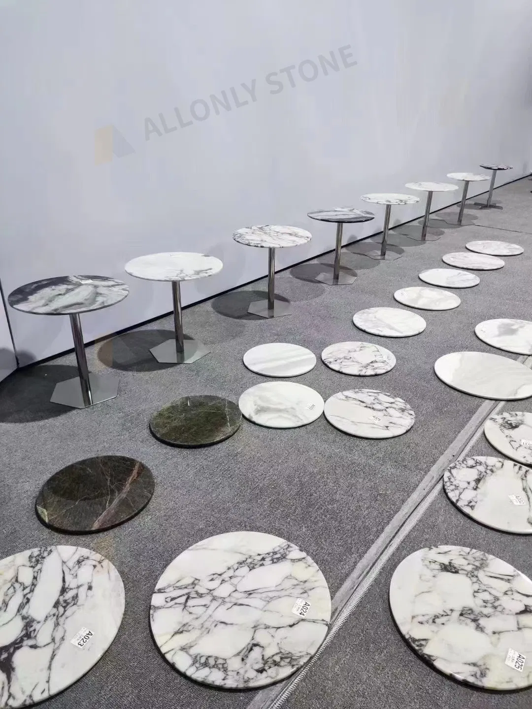 Bedside Sofa Small Accent Living Room Furniture Modern Marble Coffee Side Table with Stainless Leg