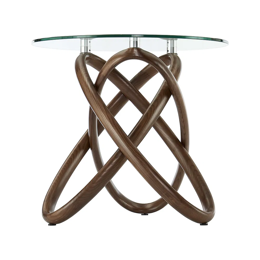 Modern Furniture Stylish Wooden Metal and Glass Design Lamp Contemporary Coffee Table