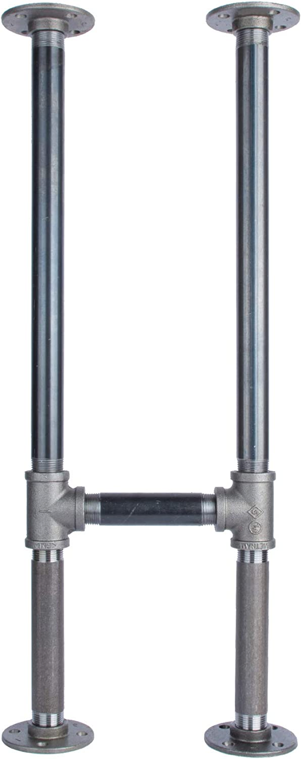 DIY Industrial Coffee Table with Black Cast Iron Pipes