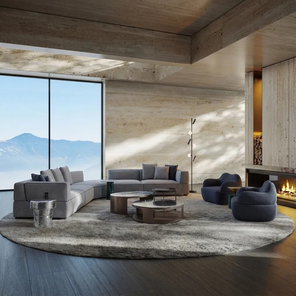 High End Modern Living Room Set