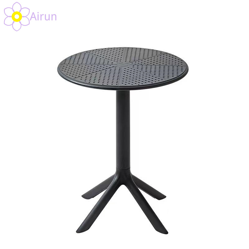Household Nordic Simple Modern Popular Plastic Hotel Coffee Outdoor Balcony Meeting Restaurant Small Round Hollow Corner Side Table