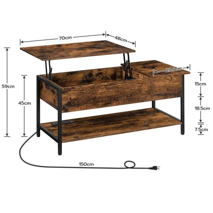 Computer Desk Multifunction Folding Lift Top Coffee Table
