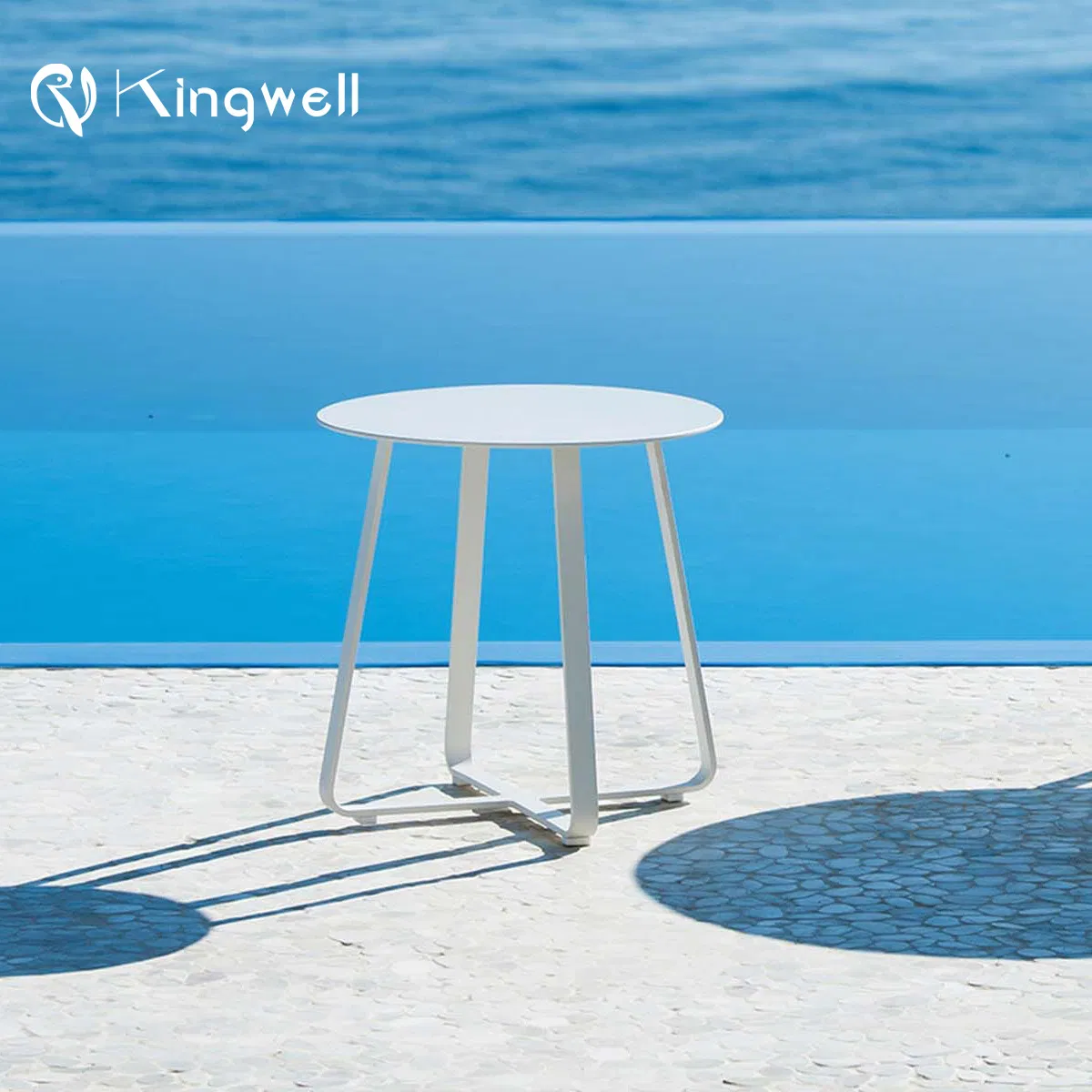 Simple Design Outdoor Aluminum Patio Coffee Side Table Outdoor Table for Cafe