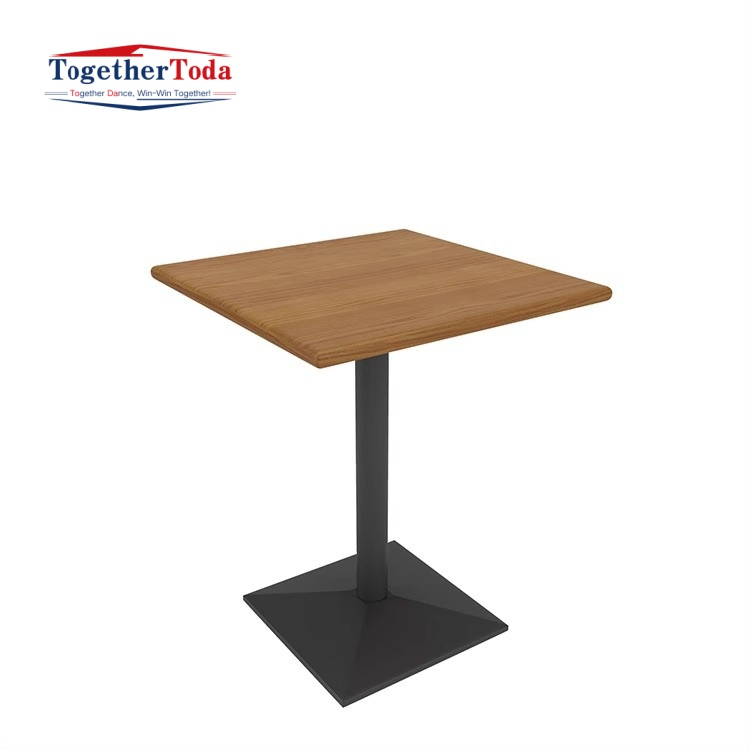 High-End Retro Industrial Style Wooden Customizable Commercial Restaurant Coffee Shop Bar Negotiation Dining Table