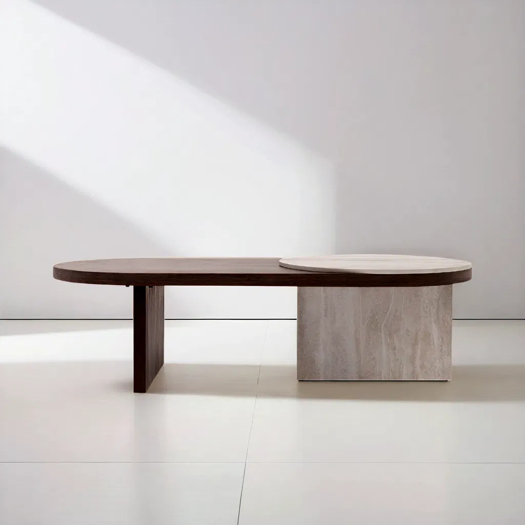 Industrial Metal Frame Tempered Glass Top for Living Room Coffee Table