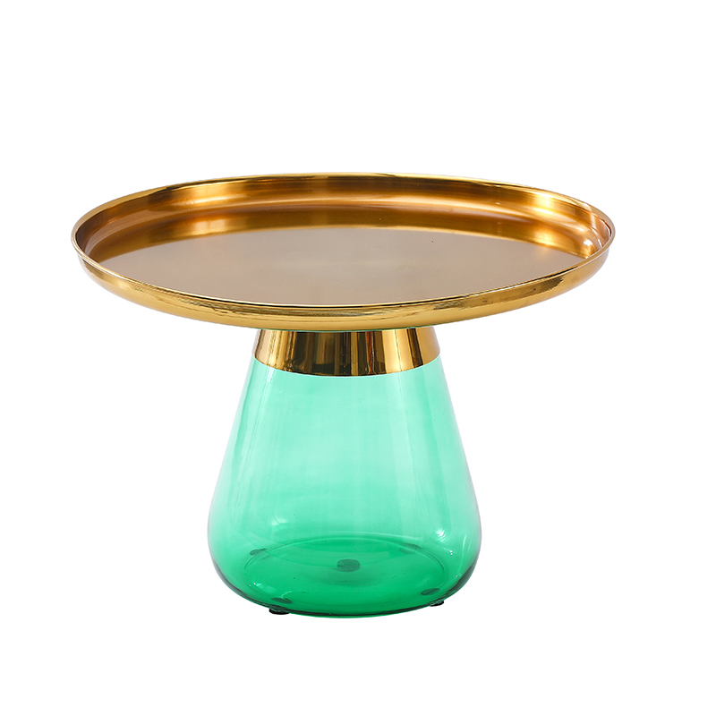 Small Coffee Table Round Simple Modern Unique Glass Corner Table