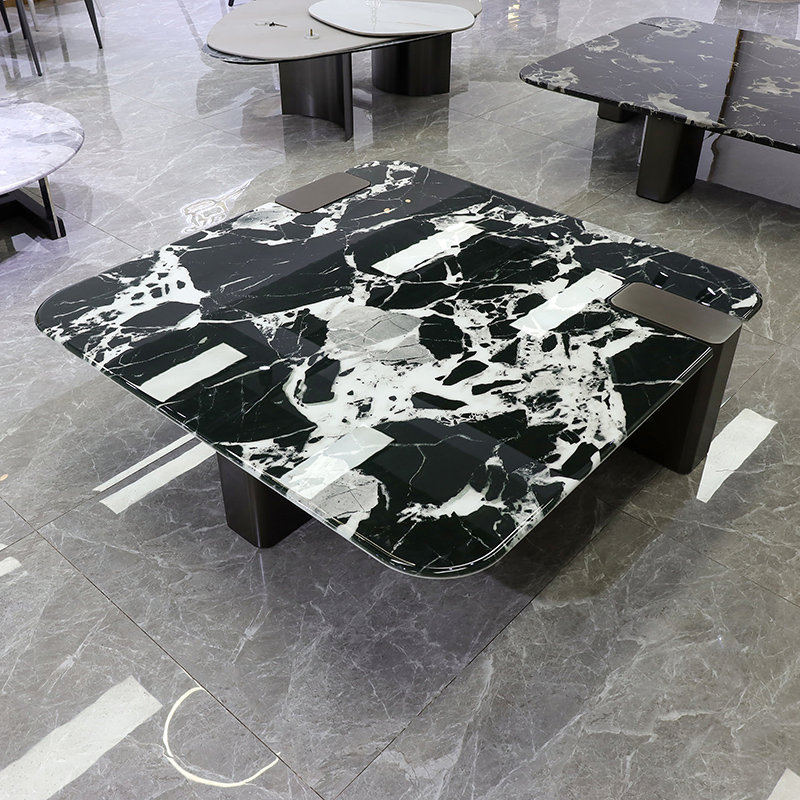 Wholesale Luxury Modern Coffee Tables Glass &amp; Sintered Stone for Office Home