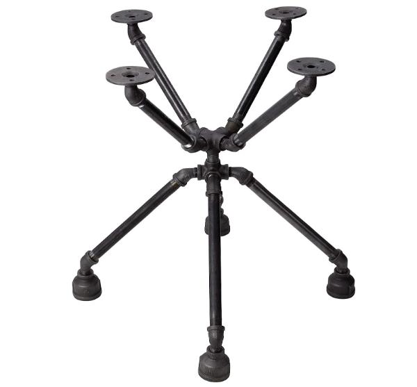 Industrial Table Leg Set Black Painted Malleable Iron Pipes Vintage Furniture Tables Used for Coffee Office and End Table Legs