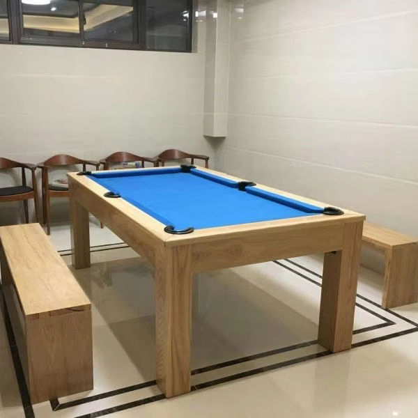 Factory Direct Selling High-End Customized Solid Wood Billiard Pool Table Dining Top