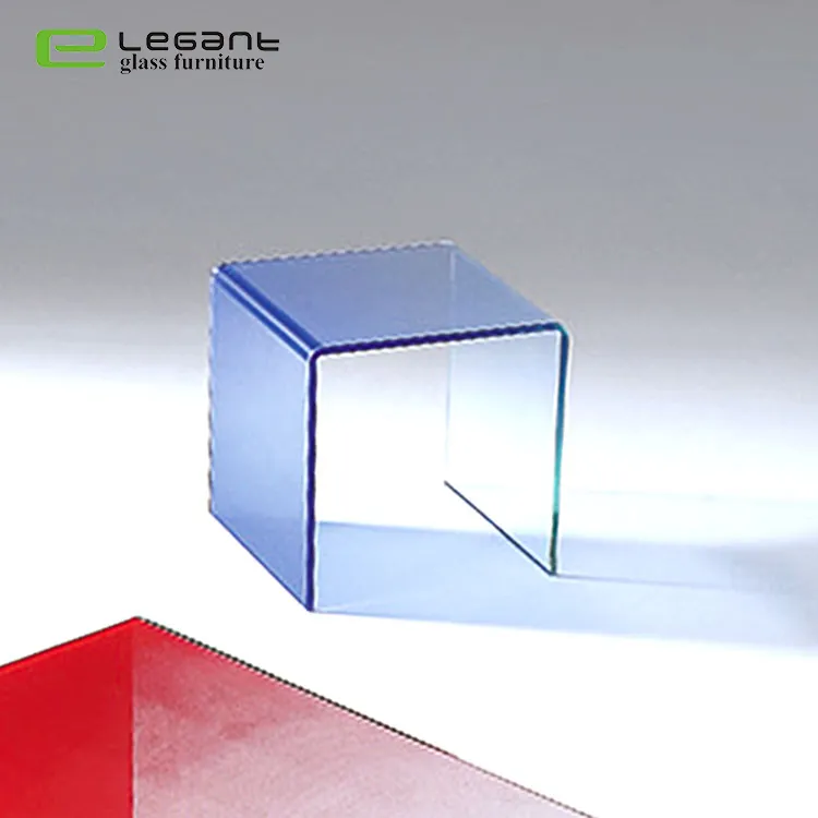 Modern Style Colorful Tempered Glass Side Coffee Table Nesting Table for Sale
