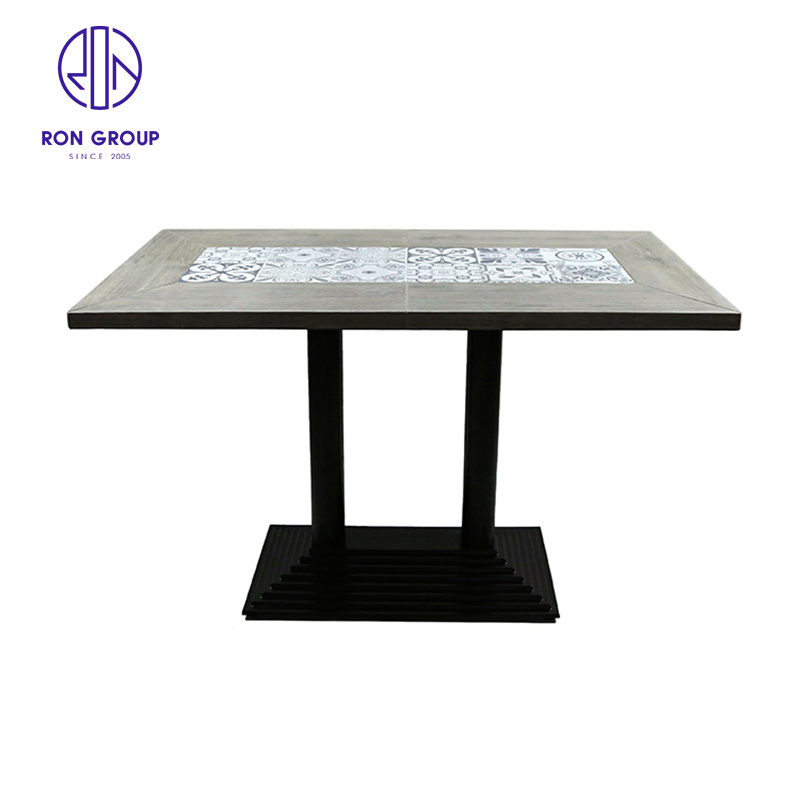 Wholesales Price Ceramic Dining Table Furniture Outdoor Rectangle Table for Hotel Restaurant Wedding