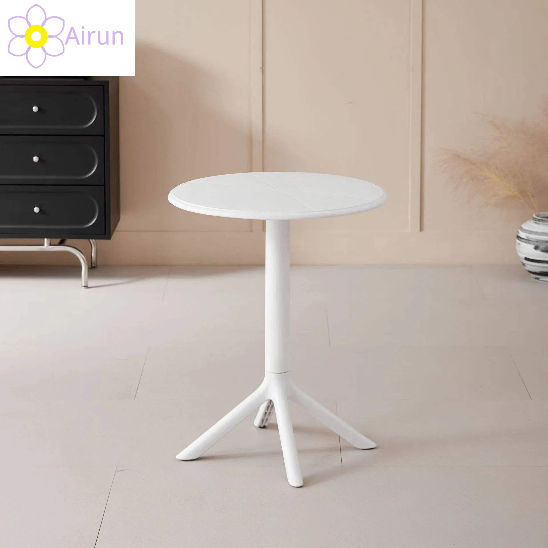 Household Nordic Simple Modern Popular Plastic Hotel Coffee Outdoor Balcony Meeting Restaurant Small Round Hollow Corner Side Table