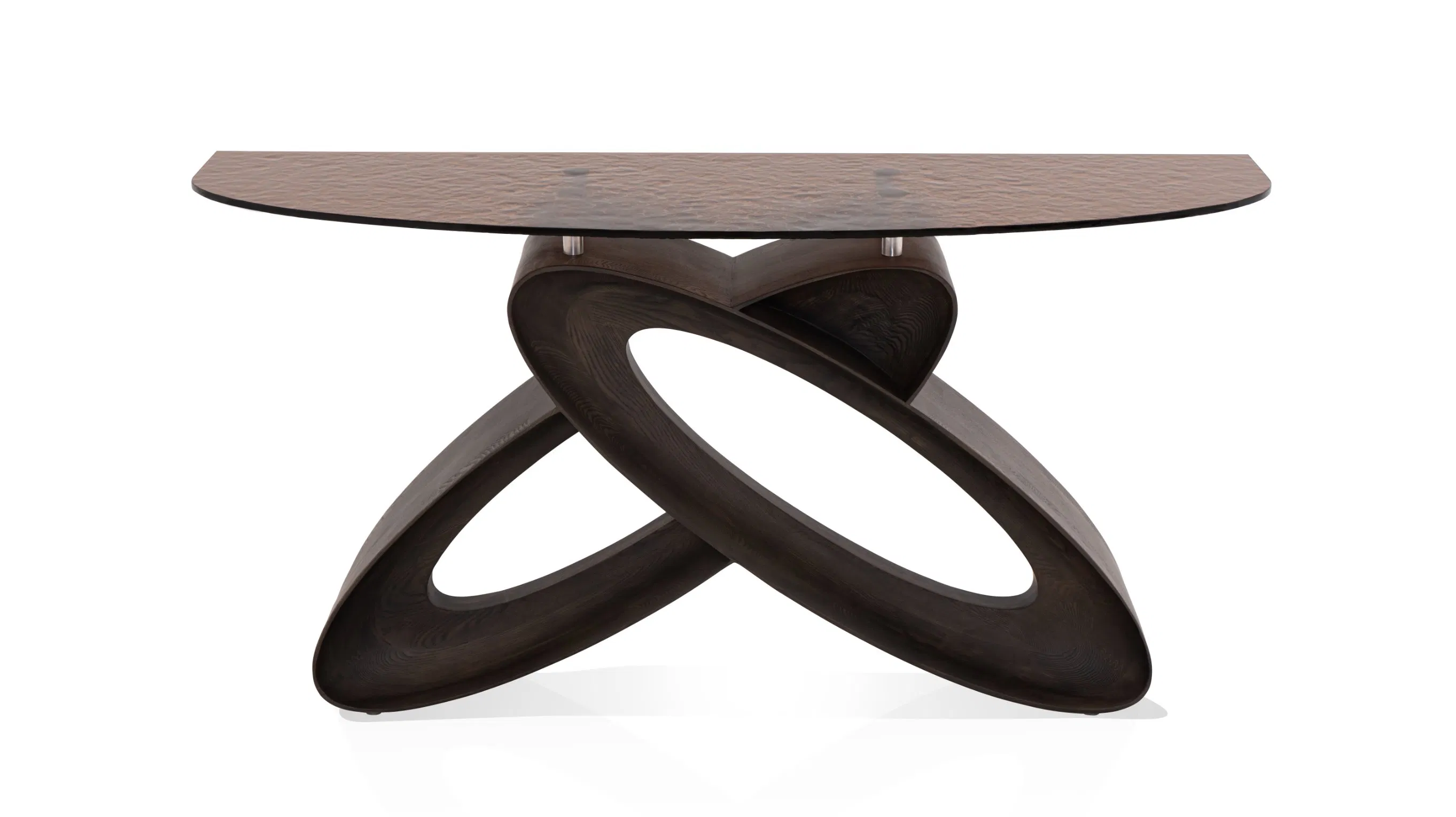 Modern Ash Wood and Glass Console Table for Stylish Homes