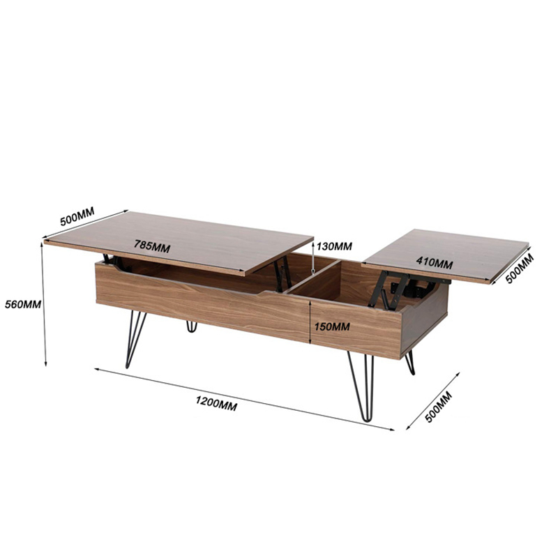 Modern Lift Top Coffee Table with Hidden Compartment 0044