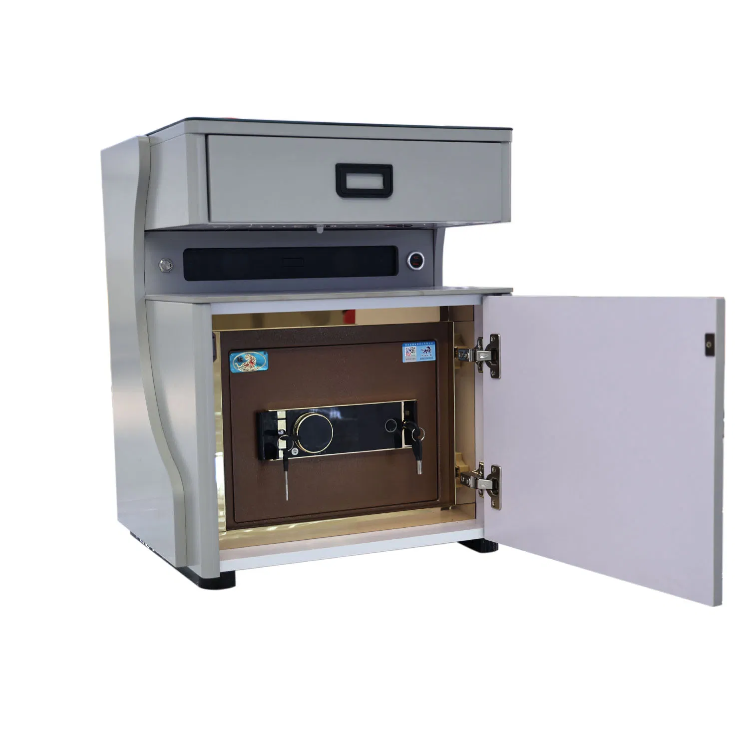 Modern Minimalist Bedside Table with Storage Drawer for Bedroom