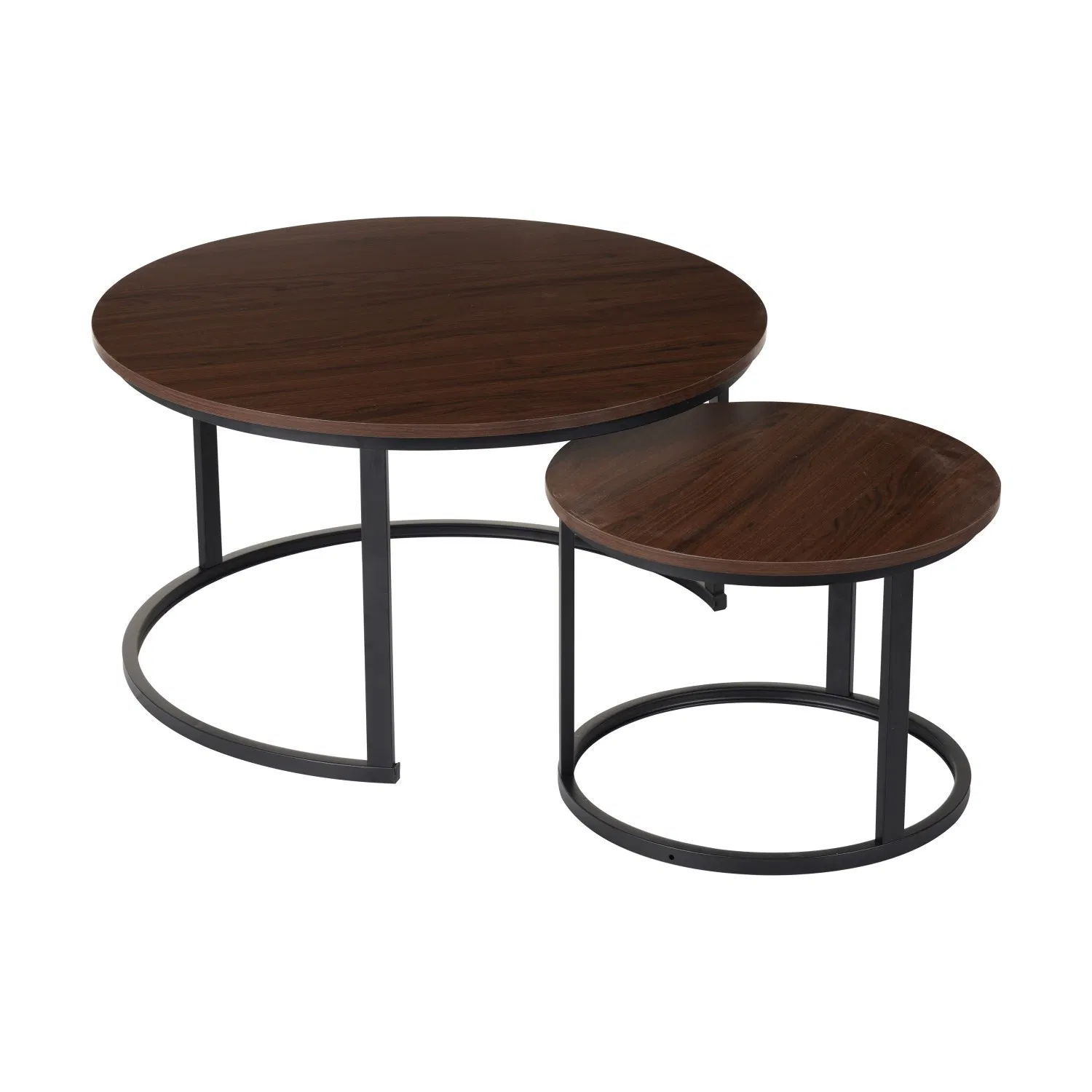 Minimalist Gold Metal Nesting Coffee Table Set White Marble Pattern Round Tea Table for Apartment