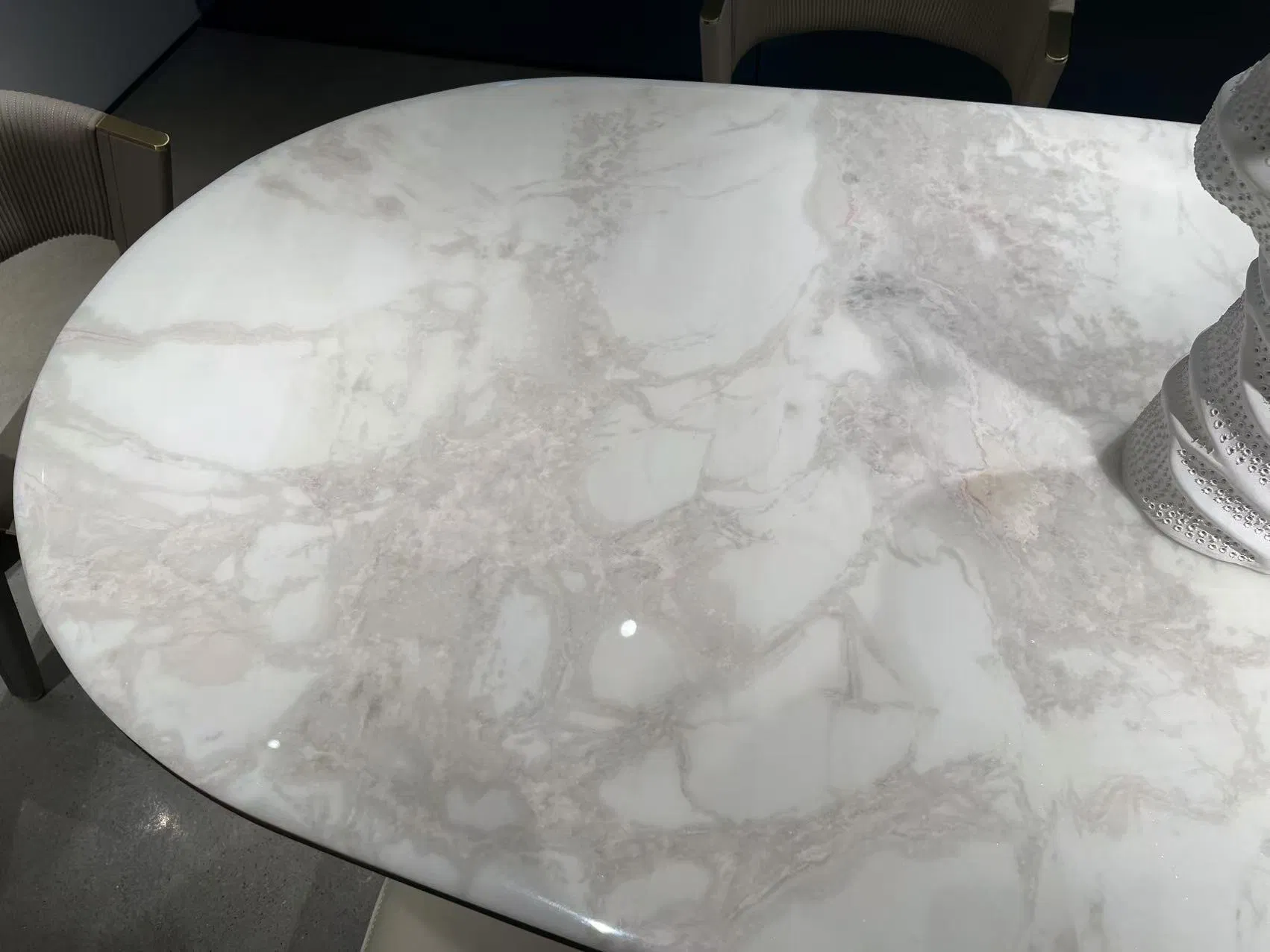Furniture 029 Foshan Customized Luxury Stone Room Modern Marble Dining Table