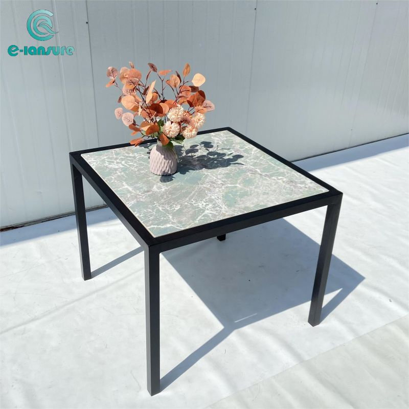 Simple Hot Sale Outdoor Garden Table Series Square Luxury Marble Dining Table for Home and Outdoor